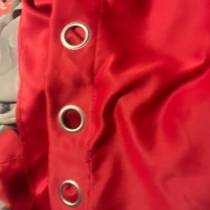 Two panel red curtains 84 inches